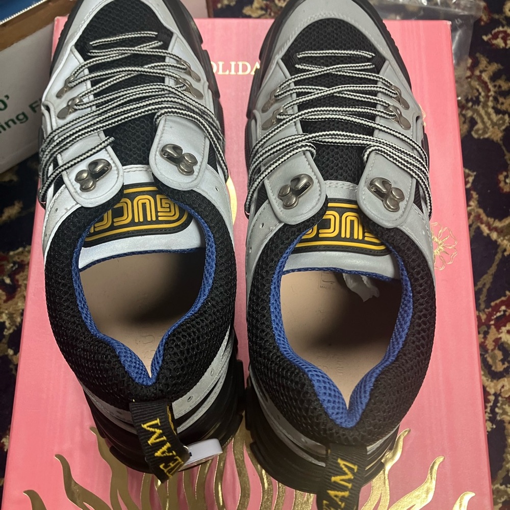Gucci designer Holiday 2018 Flashtrek Trainers Boots Sneakers Rare Shoes Size 12 - Picture 8 of 16